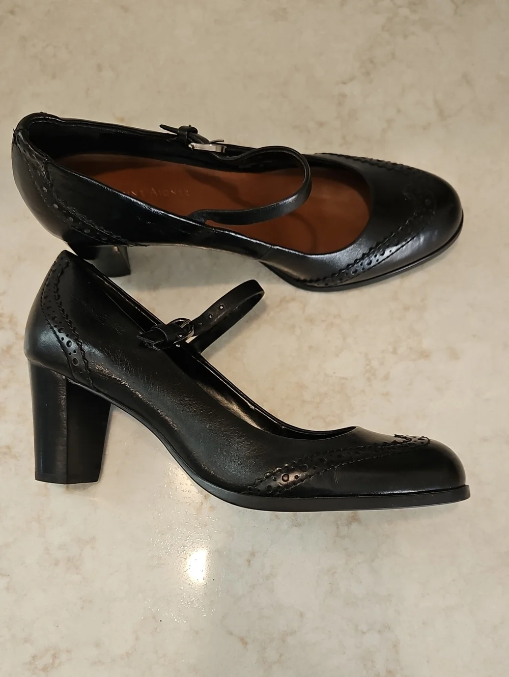 Black Etienne Aigner Mary Janes ~ Size 7M